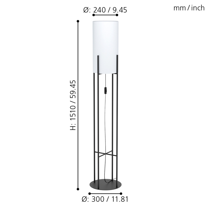 Eglo - Podna lampa 1xE27/60W/230V