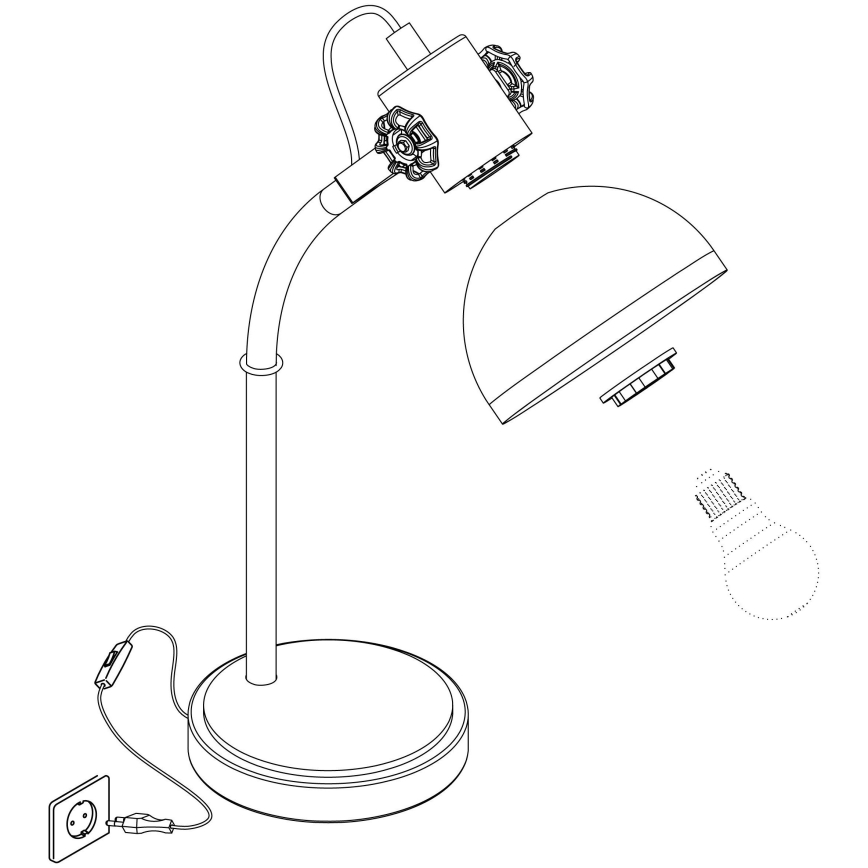 Eglo 43165 - Stona lampa LUBENHAM 1xE27/28W/230V