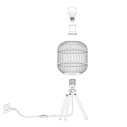 Eglo - Stona lampa 1xE27/28W/230V
