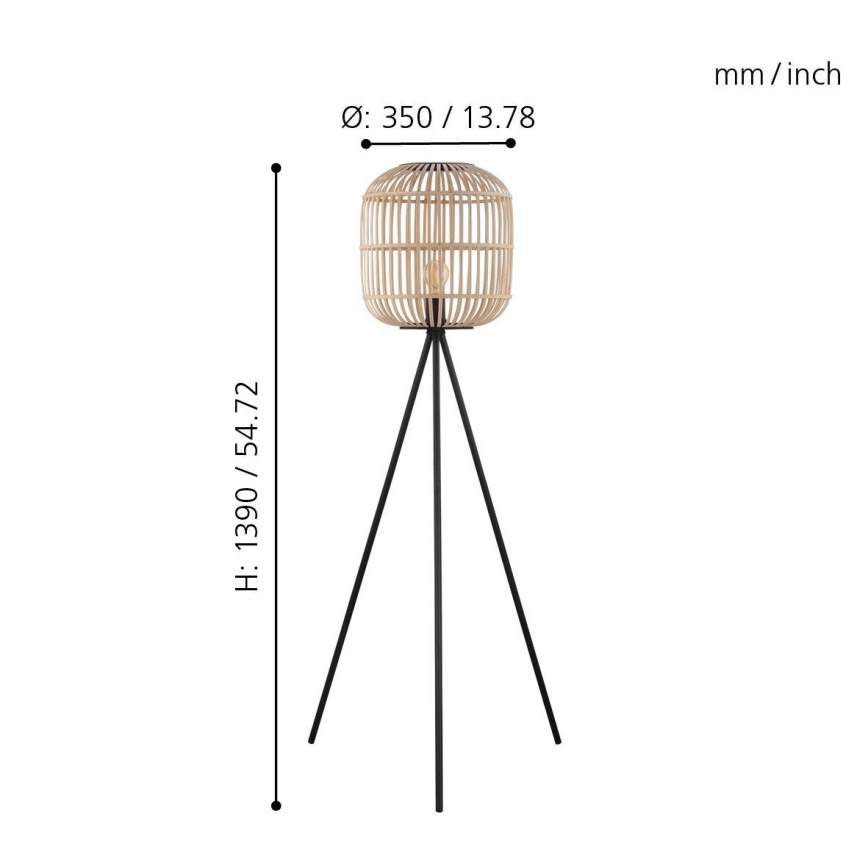 Eglo - Podna lampa 1xE27/28W/230V