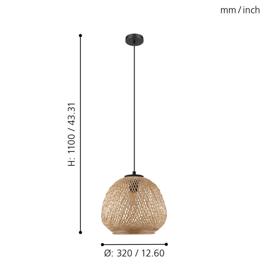 Eglo - Luster na sajli 1xE27/40W/230V