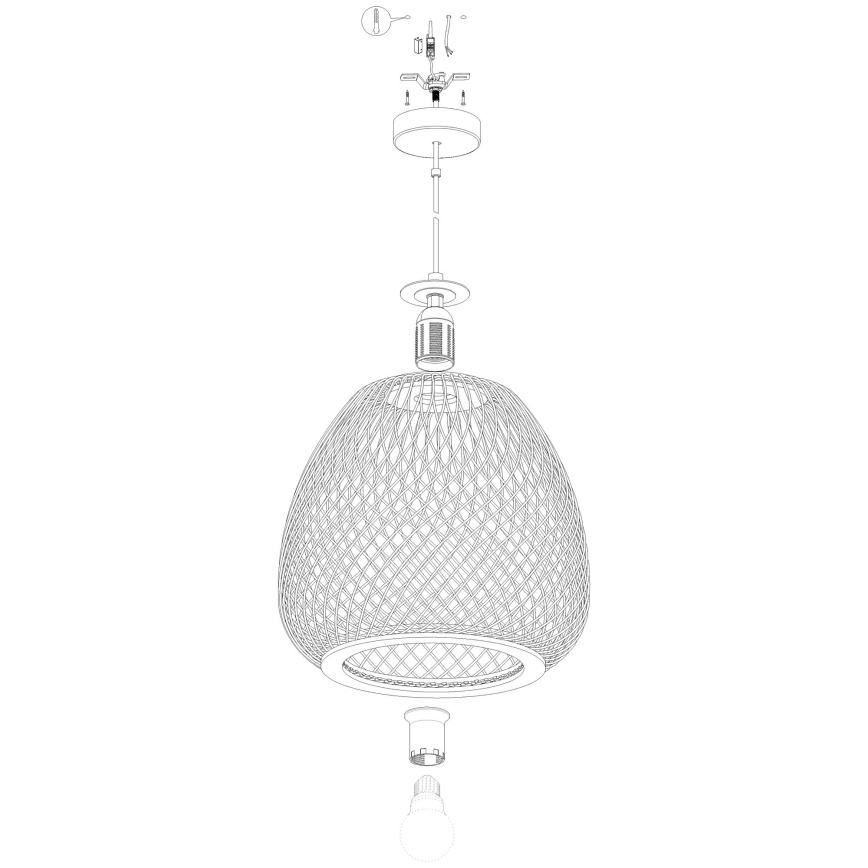 Eglo - Luster na sajli 1xE27/40W/230V