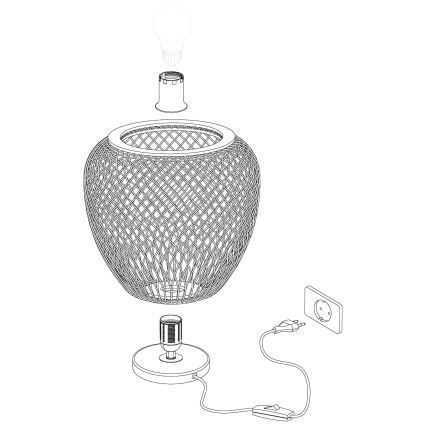 Eglo - Stona lampa 1xE27/40W/230V