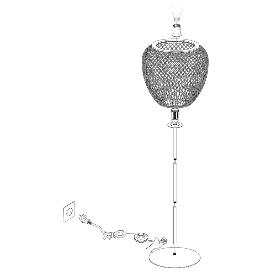 Eglo - Podna lampa 1xE27/40W/230V
