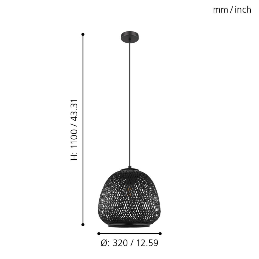 Eglo - Luster na sajli 1xE27/40W/230V