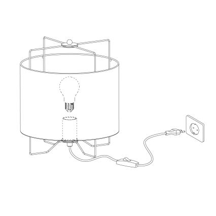 Eglo 43293 - Stona lampa BRIDEKIRK 1xE27/40W/230V
