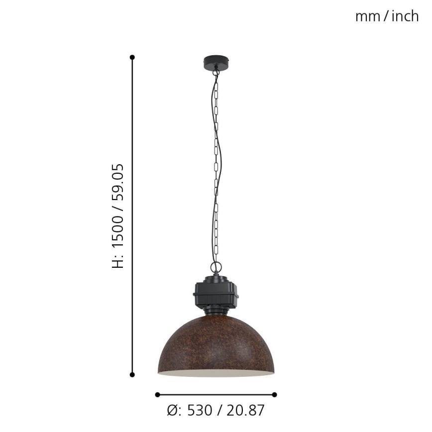 Eglo - Luster na lancu 1xE27/40W/230V