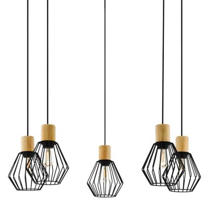 Eglo - Luster na sajli 5xE27/60W/230V pauk