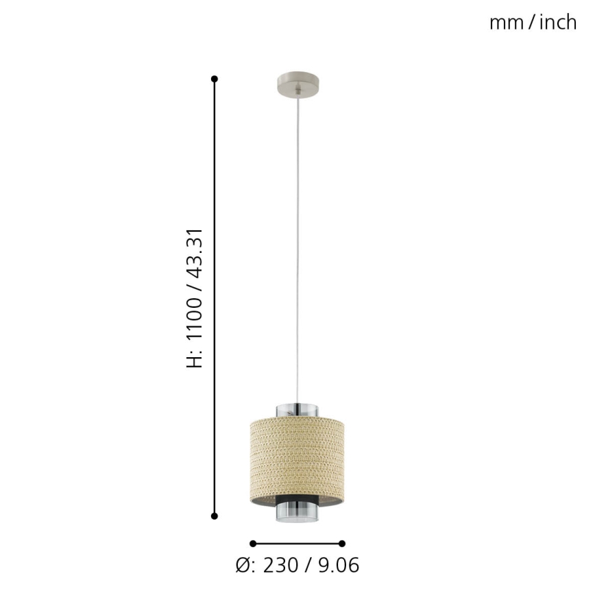 Eglo - Luster na sajli 1xE27/40W/230V