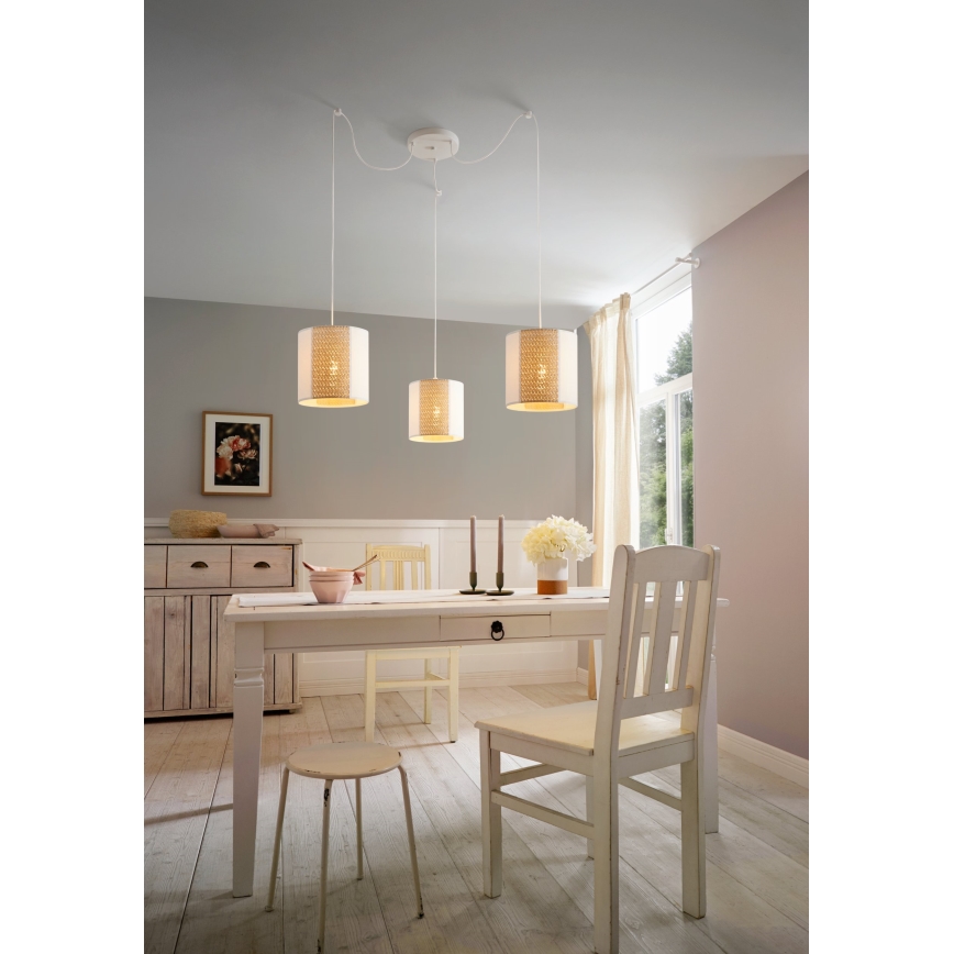 Eglo - Luster na sajli 3xE27/40W/230V pauk