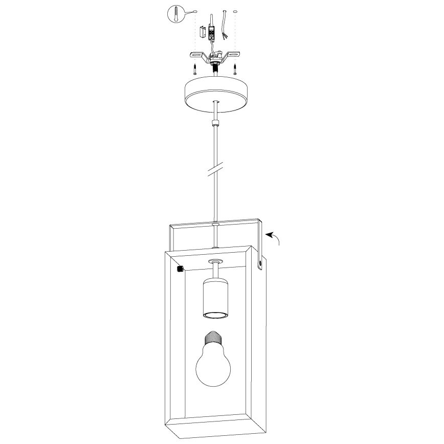 Eglo - Luster na sajli 1xE27/40W/230V