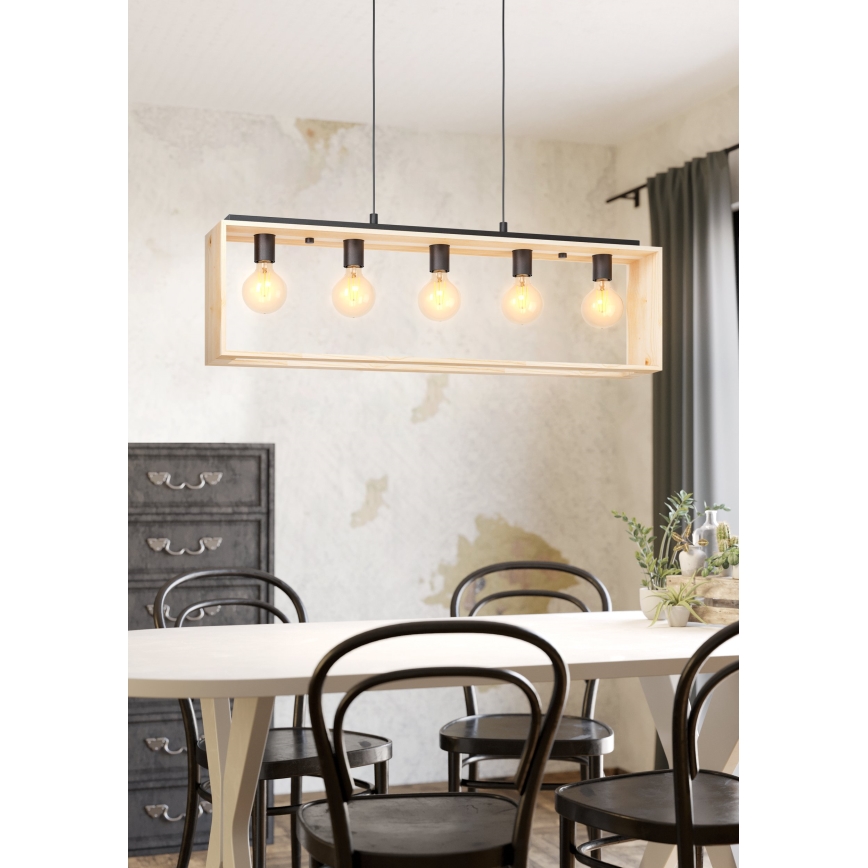 Eglo - Luster na sajli 5xE27/40W/230V