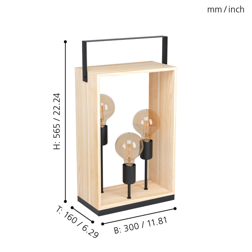 Eglo - Stona lampa 3xE27/40W/230V