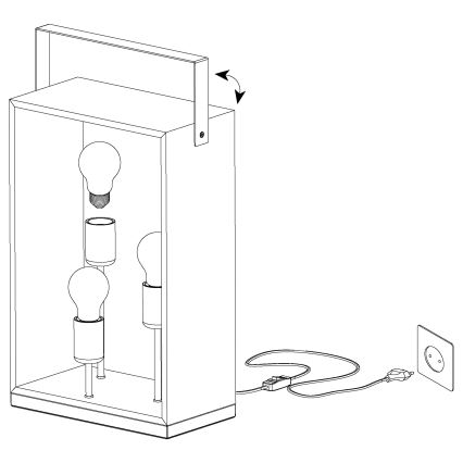 Eglo - Stona lampa 3xE27/40W/230V