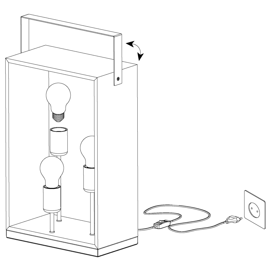 Eglo - Stona lampa 3xE27/40W/230V