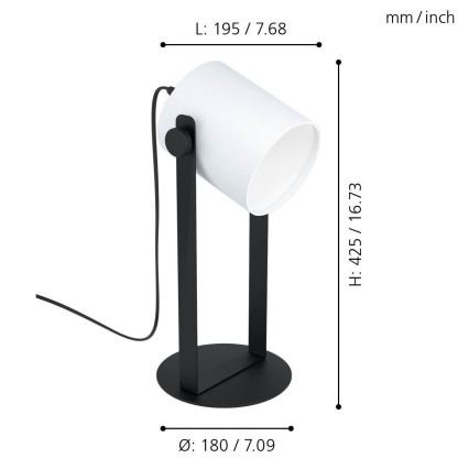 Eglo - Stona lampa 1xE27/28W/230V