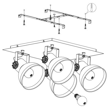 Eglo - Reflektorska svetiljka 4xE27/40W/230V