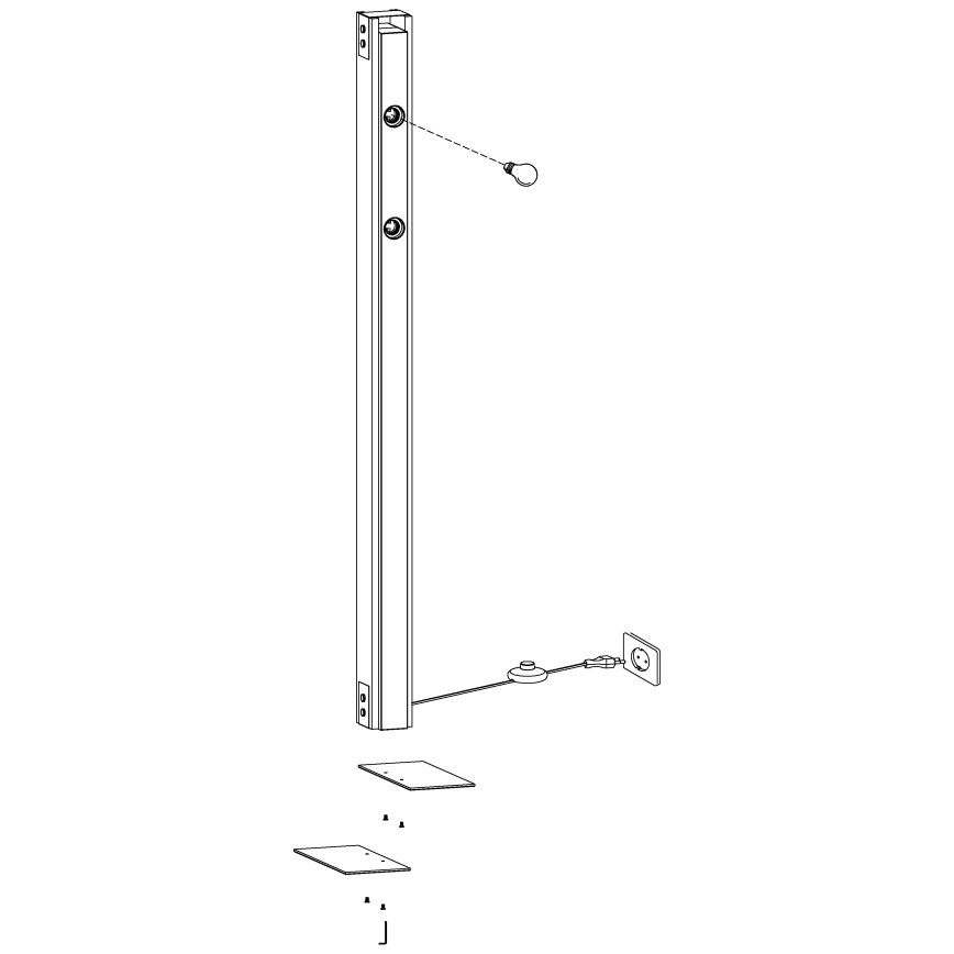 Eglo - Podna lampa 4xE27/60W/230V