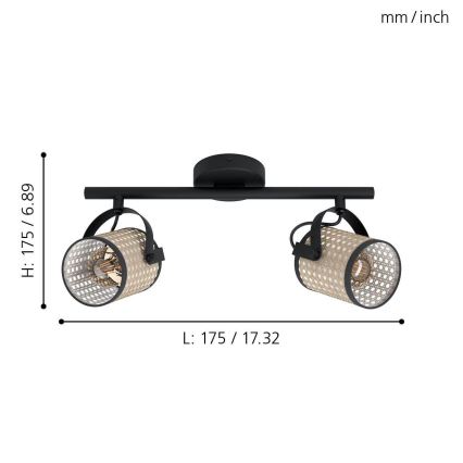 Eglo - Reflektorska lampa 2xE27/10W/230V