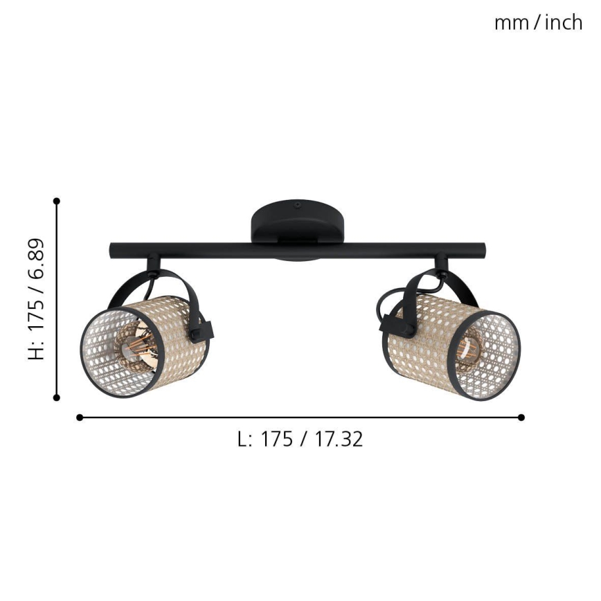 Eglo - Reflektorska lampa 2xE27/10W/230V