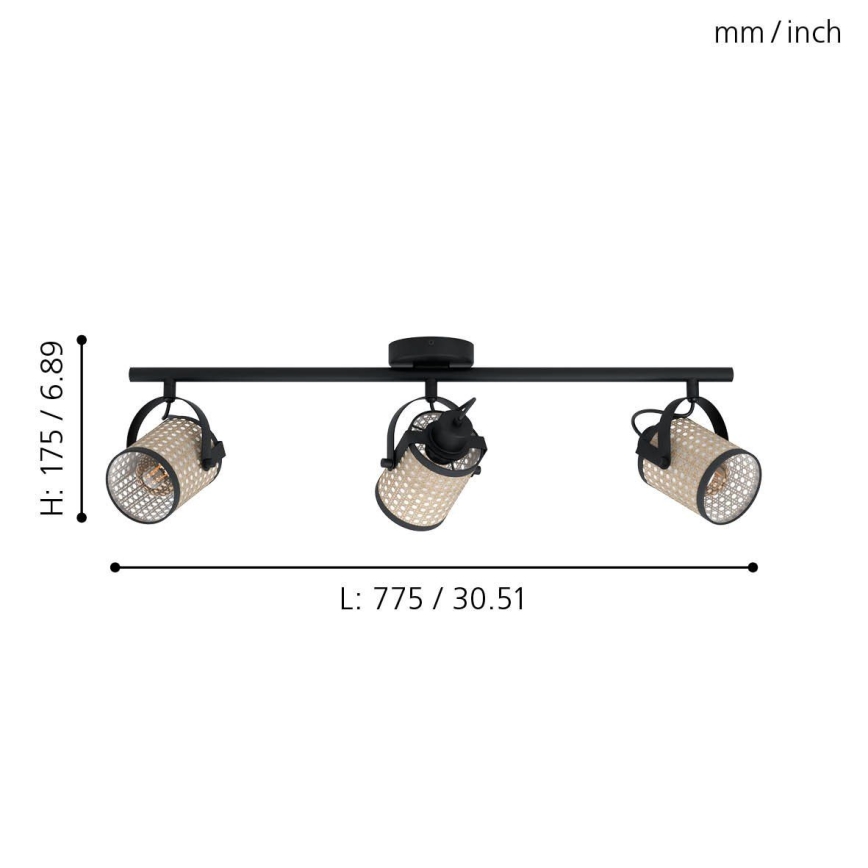 Eglo - Reflektorska lampa 3xE27/10W/230V