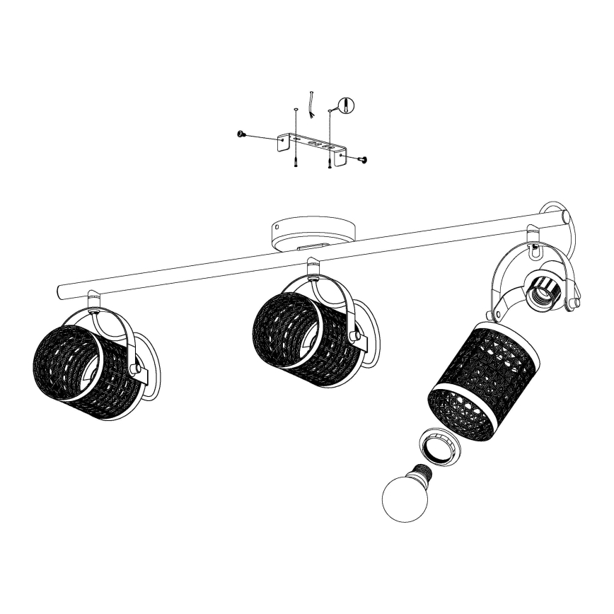 Eglo - Reflektorska lampa 3xE27/10W/230V