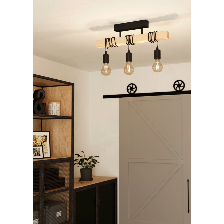 Eglo - Nadgradni luster TOWNSHEND 3xE27/60W/230V - FSC sertifikovano