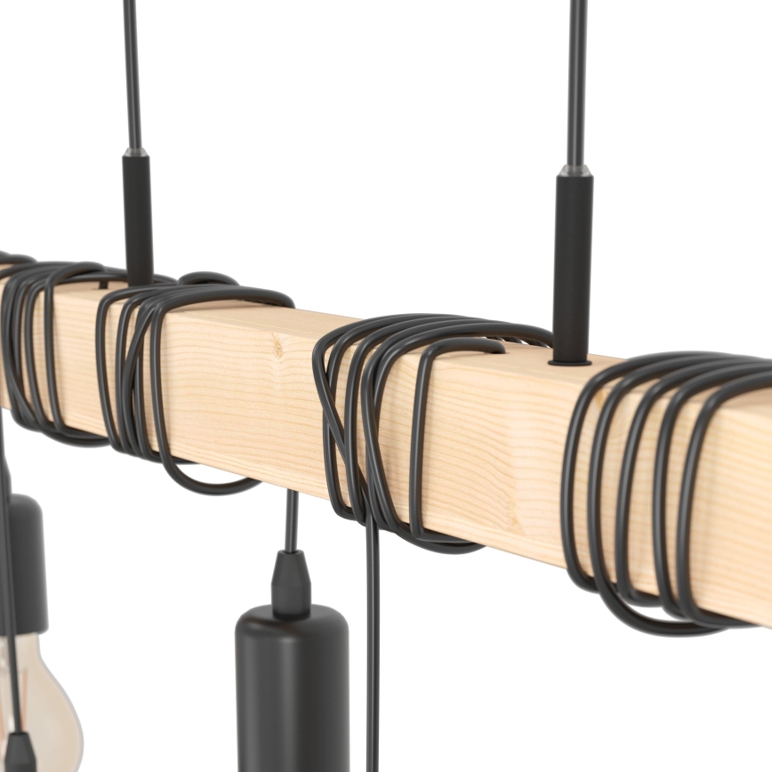 Eglo - Luster na sajli TOWNSHEND 6xE27/60W/230V - FSC sertifikovano