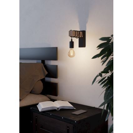 Eglo - Zidna lampa TOWNSHEND 1xE27/10W/230V - FSC sertifikovano