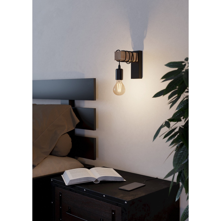 Eglo - Zidna lampa TOWNSHEND 1xE27/10W/230V - FSC sertifikovano