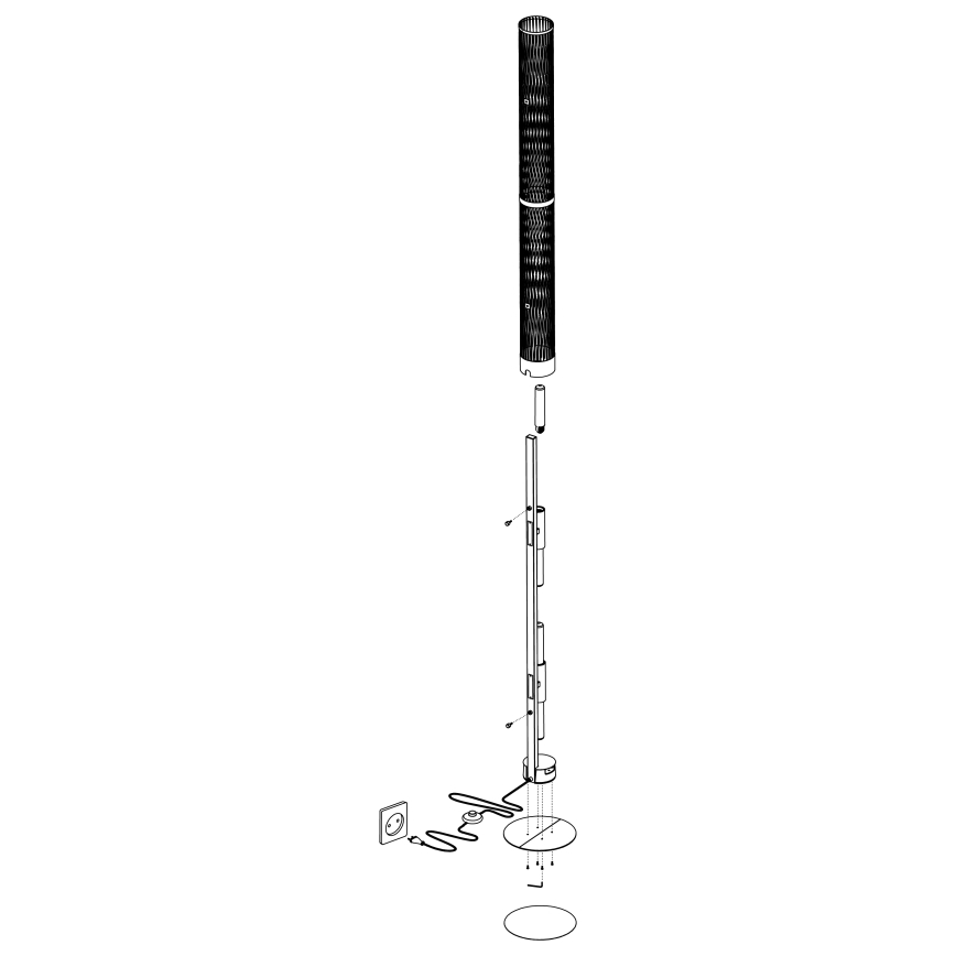 Eglo - Podna lampa 4xE27/40W/230V