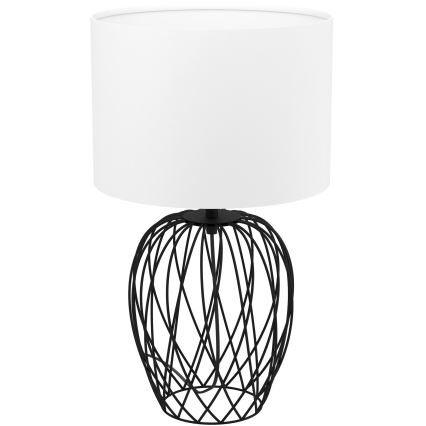 Eglo - Stona lampa 1xE27/40W/230V bela