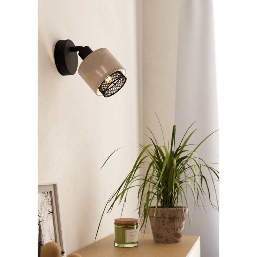 Eglo - Zidna reflektorska lampa 1xE14/40W/230V crno/bež