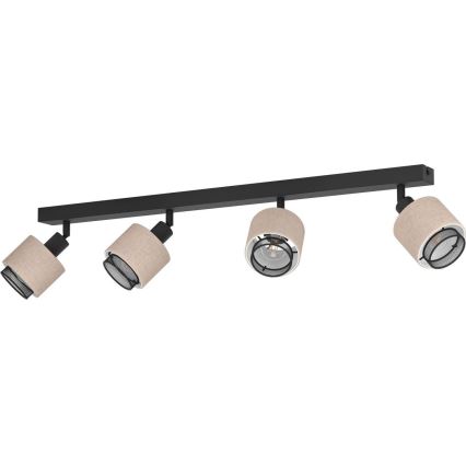 Eglo - Reflektorska lampa 4xE14/40W/230V crno/bež