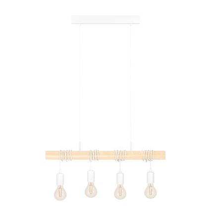 Eglo - Luster na sajli TOWNSHEND 4xE27/60W/230V - FSC sertifikovano