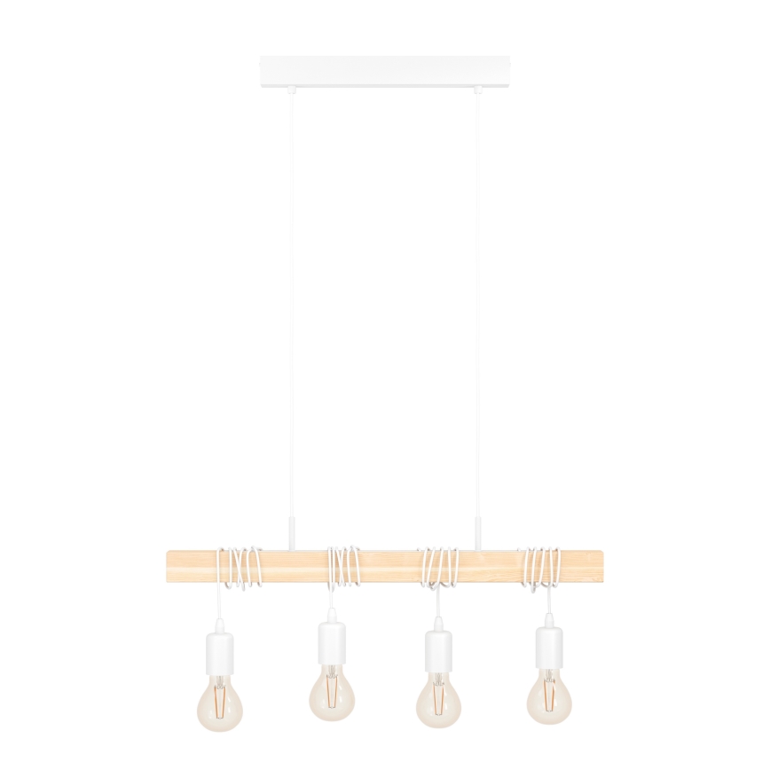 Eglo - Luster na sajli TOWNSHEND 4xE27/60W/230V - FSC sertifikovano