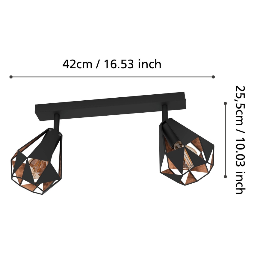 Eglo - Reflektorska lampa 2xE27/40W/230V