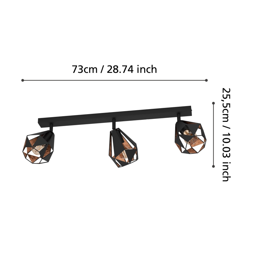 Eglo - Reflektorska lampa 3xE27/40W/230V