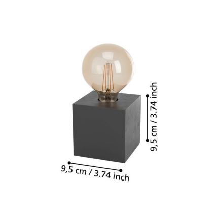 Eglo - Stona lampa 1xE27/40W/230V antracit