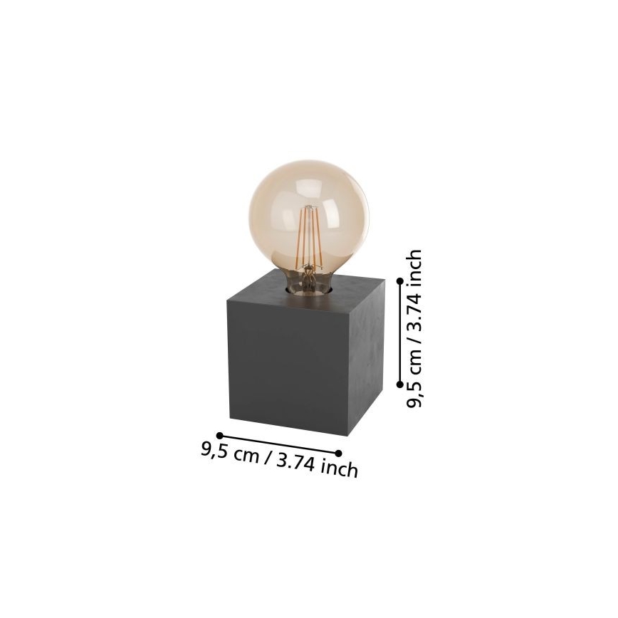 Eglo - Stona lampa 1xE27/40W/230V antracit