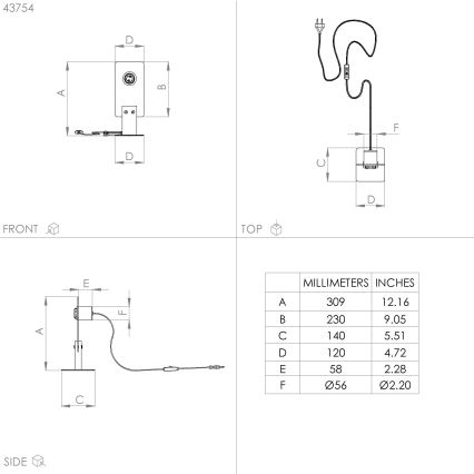 Eglo - Stona lampa 1xE27/40W/230V