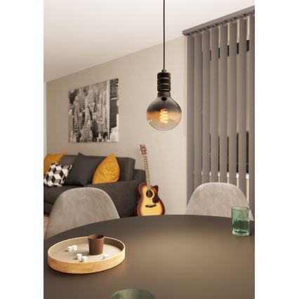 Eglo - Luster na sajli 1xE27/40W/230V crno