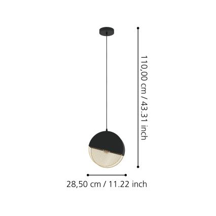 Eglo - Luster na sajli 1xE27/40W/230V
