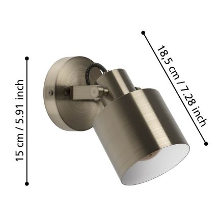 Eglo - Zidna reflektorska lampa 1xE27/40W/230V