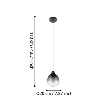 Eglo - Luster na sajli 1xE27/40W/230V