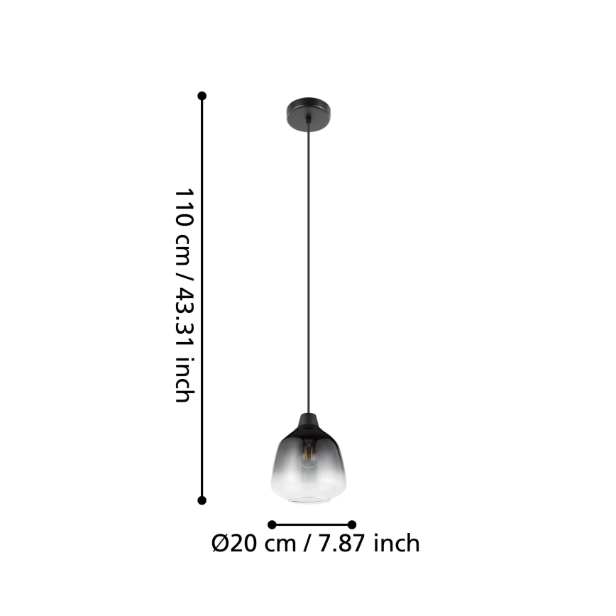 Eglo - Luster na sajli 1xE27/40W/230V