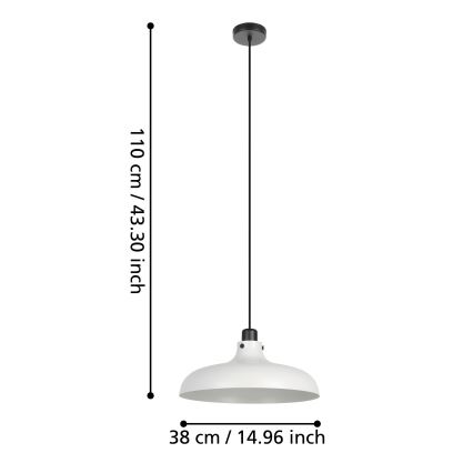 Eglo - Luster na sajli 1xE27/40W/230V