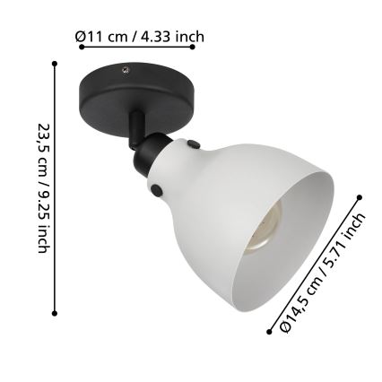 Eglo 43827 - Reflektorska lampa MATLOCK 1xE27/40W/230V