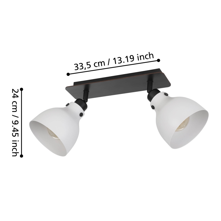 Eglo 43828 - Reflektorska lampa MATLOCK 2xE27/40W/230V