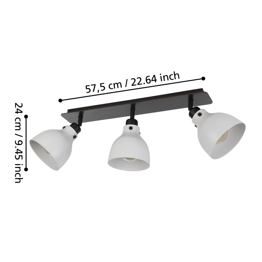 Eglo 43829 - Reflektorska lampa MATLOCK 3xE27/40W/230V